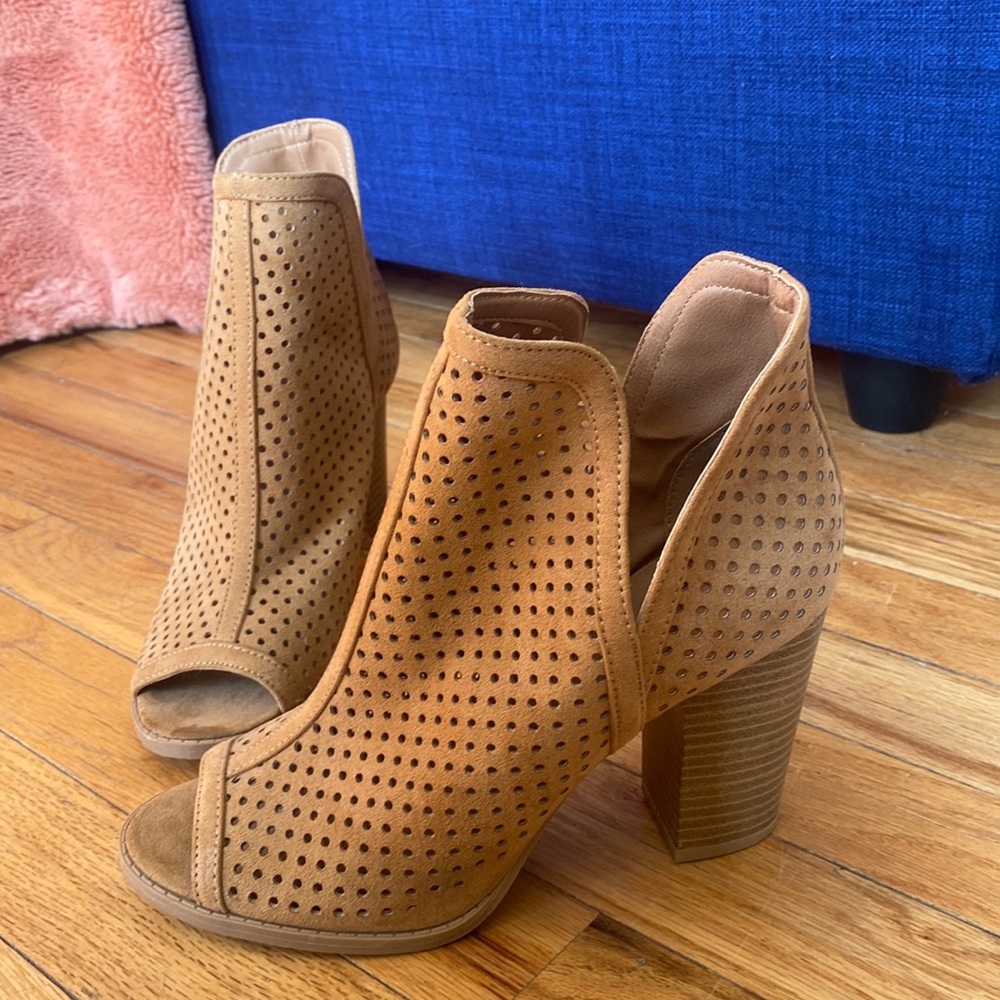 Tan booties